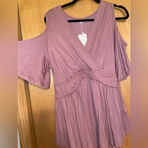 Tianzhu Dress cold shoulder shirt